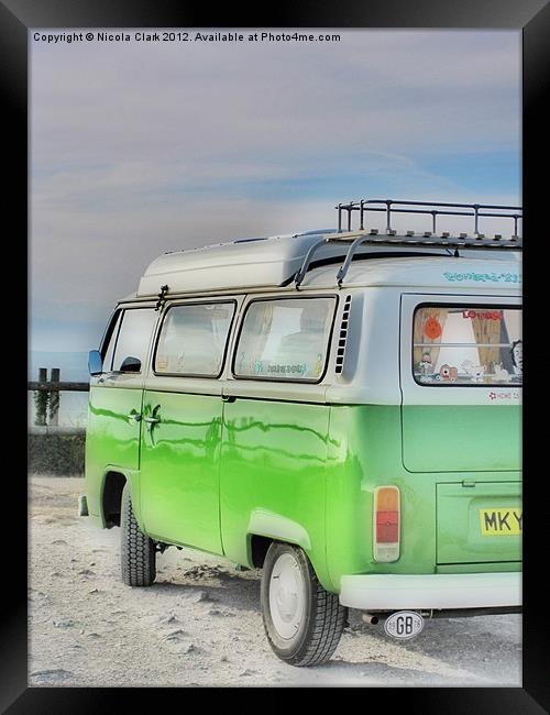 Classic VW Campervan Framed Print by Nicola Clark