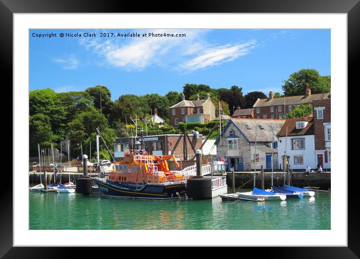 Weymouth Lifeboat Framed Mounted Print by Nicola Clark