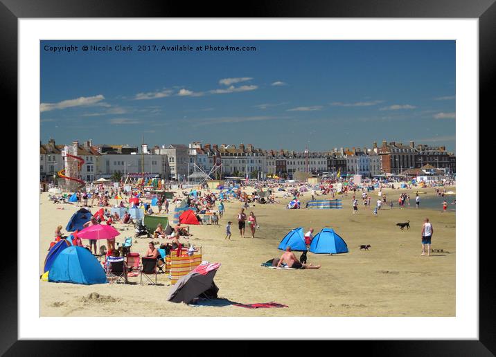 On The Beach Framed Mounted Print by Nicola Clark