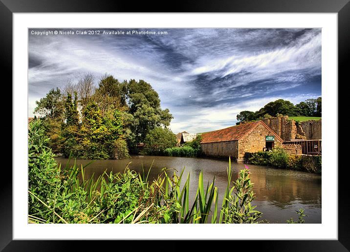 Village Mill Pond Framed Mounted Print by Nicola Clark