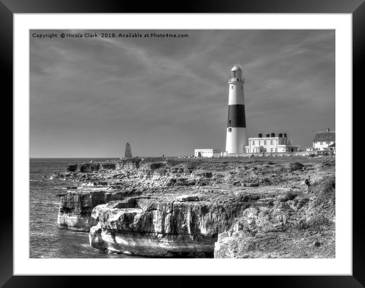 The Lighthouse Framed Mounted Print by Nicola Clark