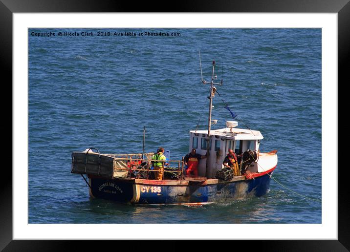 Working at Sea Framed Mounted Print by Nicola Clark