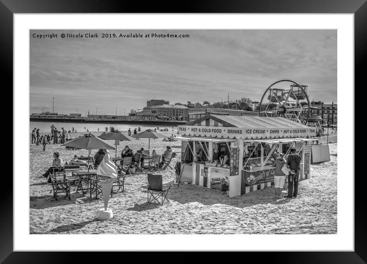 A Day At The Beach Framed Mounted Print by Nicola Clark