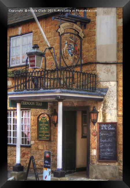 The Ilchester Arms Hotel Framed Print by Nicola Clark