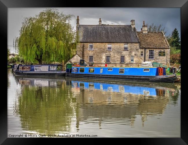 Serenity at The Barge Inn Framed Print by Nicola Clark
