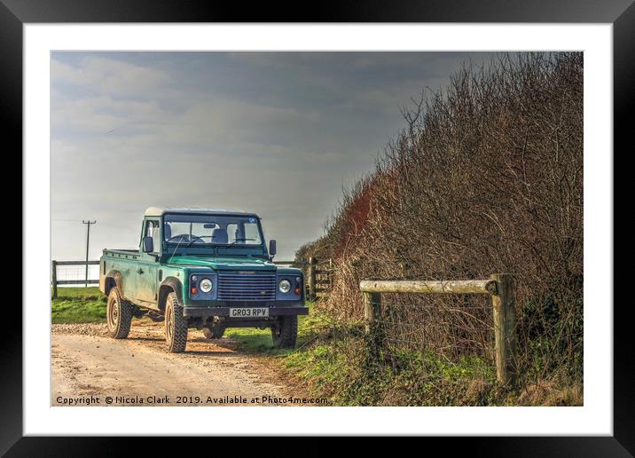 Defender Framed Mounted Print by Nicola Clark