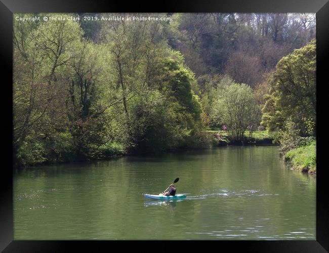 Canoeing Framed Print by Nicola Clark