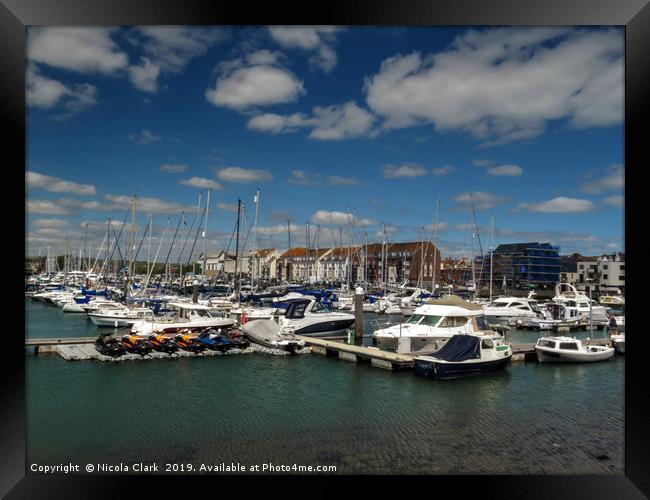 The Marina Framed Print by Nicola Clark