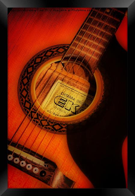 Acoustic Guitar Framed Print by Nicola Clark
