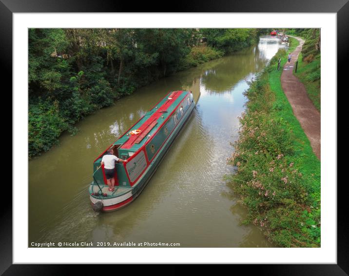 Canal Holiday Framed Mounted Print by Nicola Clark