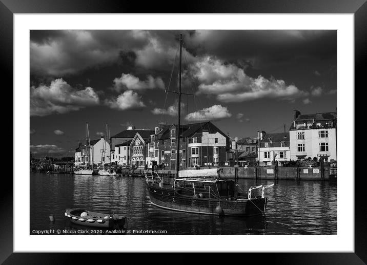 Weymouth Harbour Framed Mounted Print by Nicola Clark