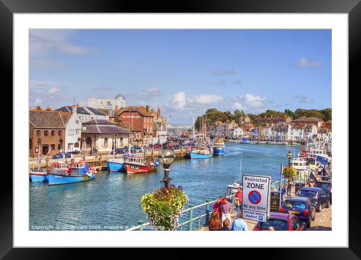 Weymouth Harbour In Summer  Framed Mounted Print by Nicola Clark