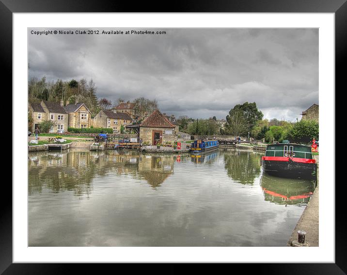 The Wharf Framed Mounted Print by Nicola Clark