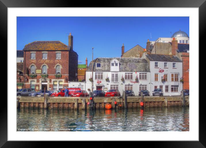 Serenity on Weymouth Harbour Framed Mounted Print by Nicola Clark
