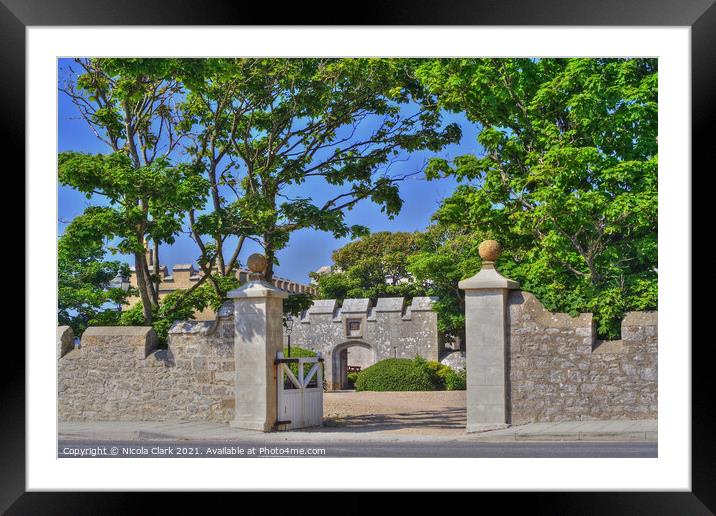 Majestic Fortress by the Ocean Framed Mounted Print by Nicola Clark