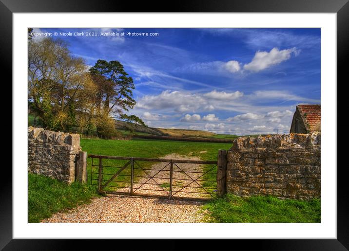 Serene Countryside Haven Framed Mounted Print by Nicola Clark