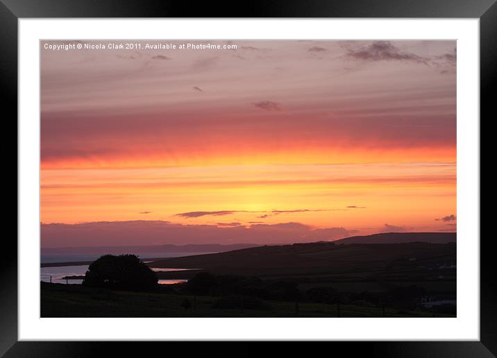 Twilight Over Dorset Framed Mounted Print by Nicola Clark