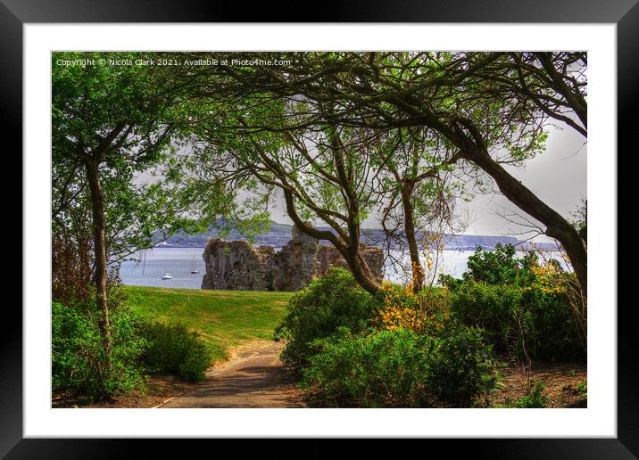 Majestic Ruins of Sandsfoot Castle Framed Mounted Print by Nicola Clark