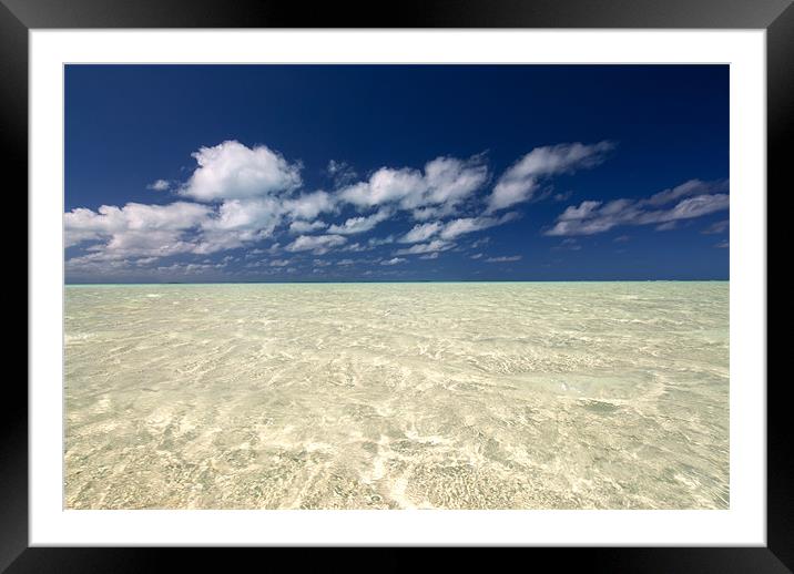 Aitutaki Lagoon Framed Mounted Print by Michael Treloar