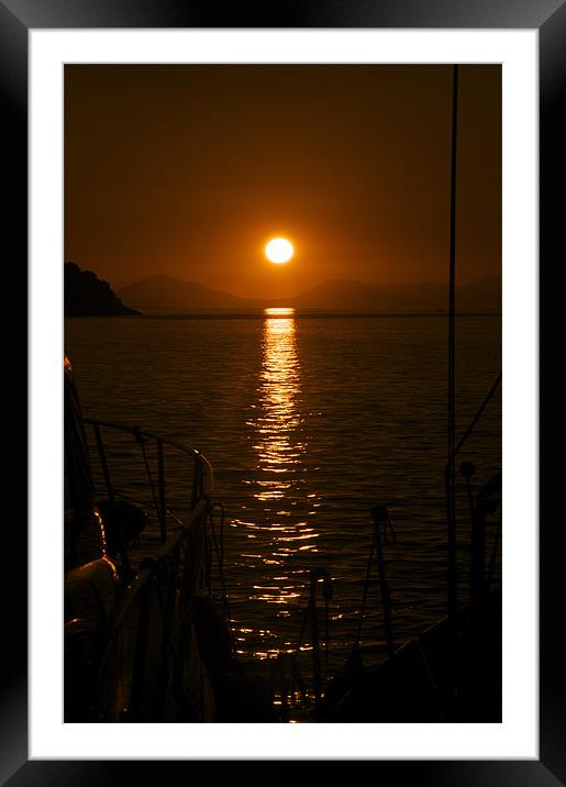 A Mediterranean sunset Framed Mounted Print by William Coulthard