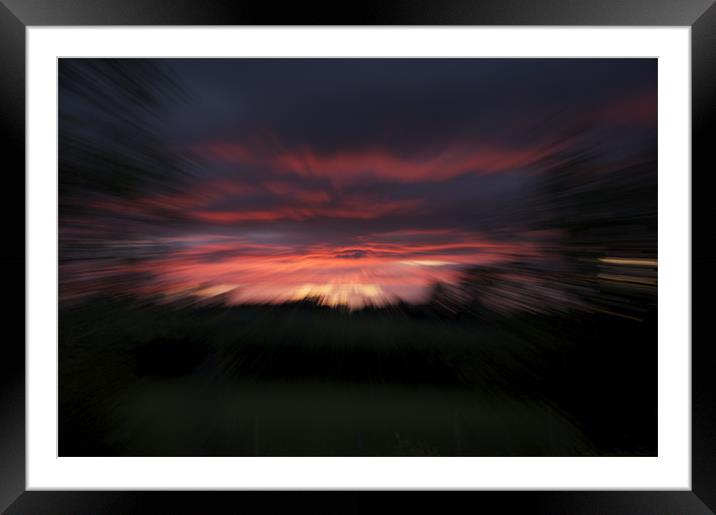 Zooming sunset Framed Mounted Print by William Coulthard