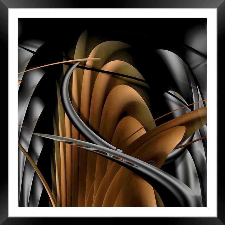 Underworld (Digital Abstract/Neutral) Framed Mounted Print by Nicola Hawkes