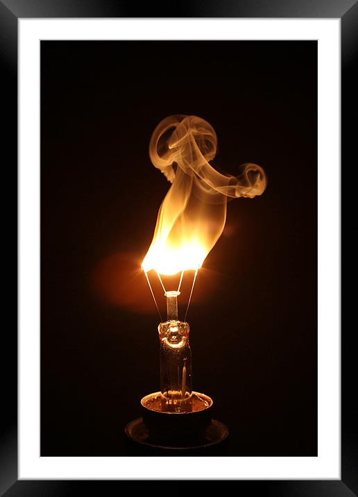 Light Bulb Framed Mounted Print by Michael Pound