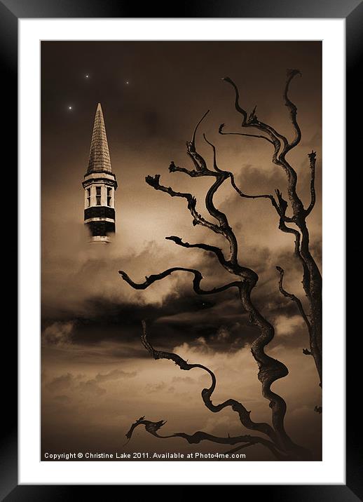 Dream Tower Framed Mounted Print by Christine Lake