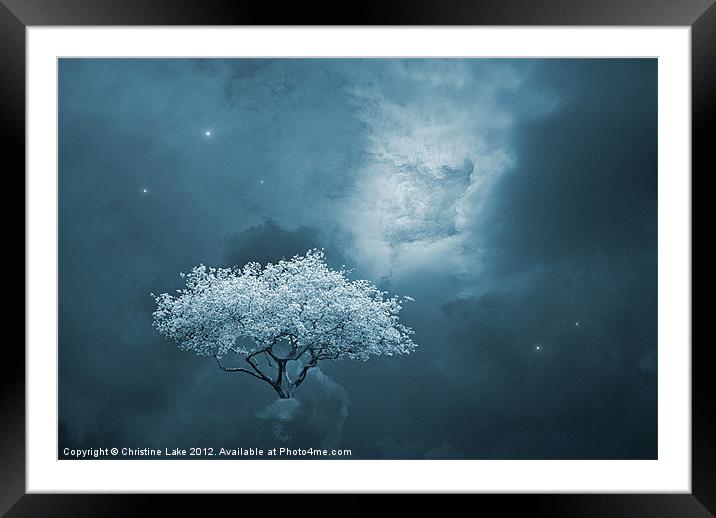 I Dream in Blue Framed Mounted Print by Christine Lake