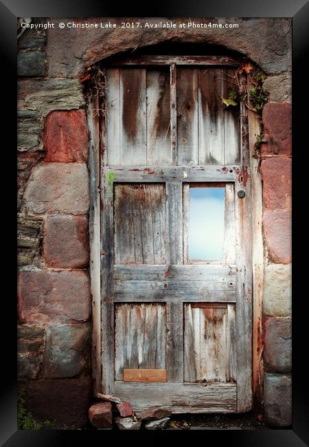 The Door Framed Print by Christine Lake