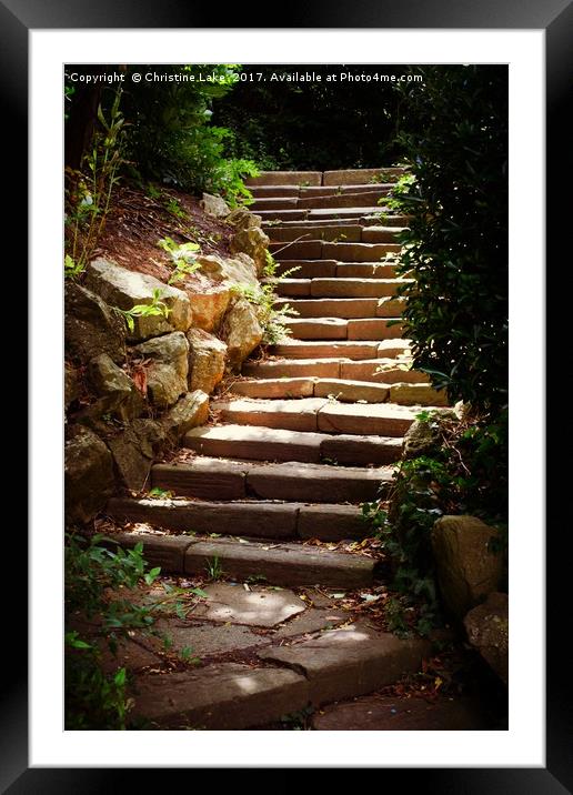 Steps Beneath The Sun Framed Mounted Print by Christine Lake