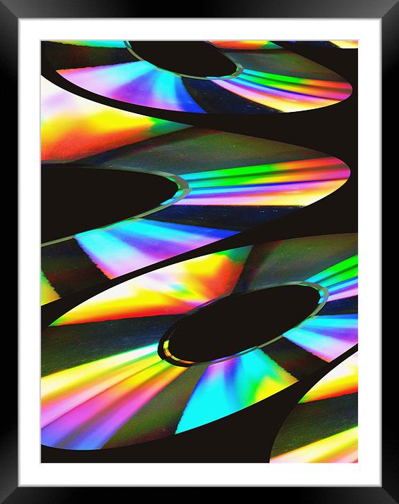 Rainbow Fractal Framed Mounted Print by Christine Lake