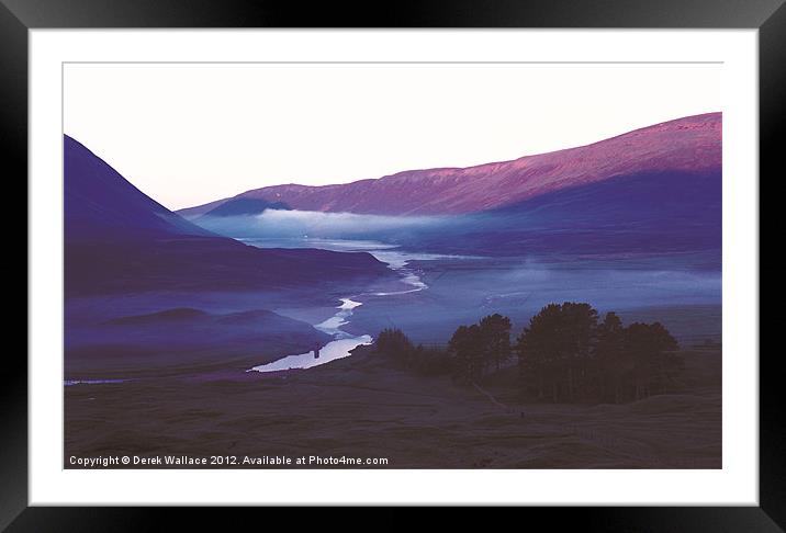 Loch Garry Framed Mounted Print by Derek Wallace