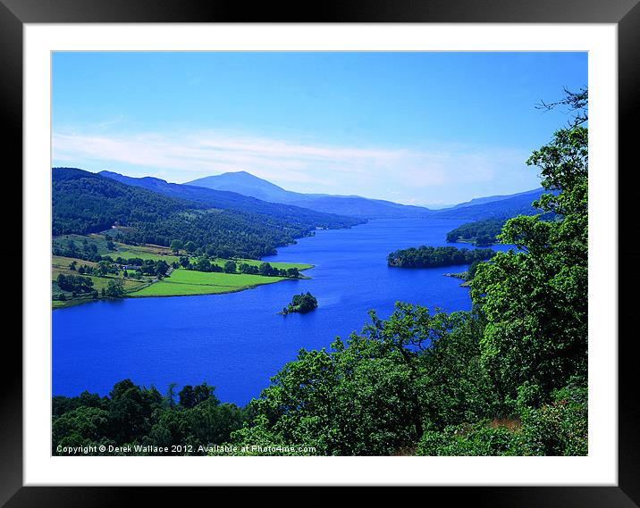 Queen's View, Loch Tummel Framed Mounted Print by Derek Wallace