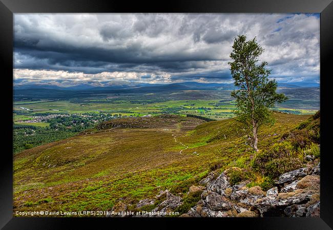 Kingussie and the Cairngorms, Scottish Highlands Framed Print by David Lewins (LRPS)