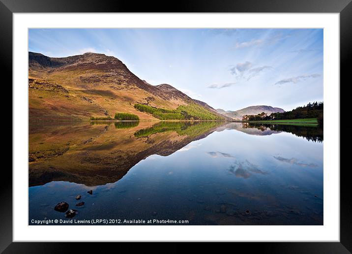 Buttermere Reflections Framed Mounted Print by David Lewins (LRPS)