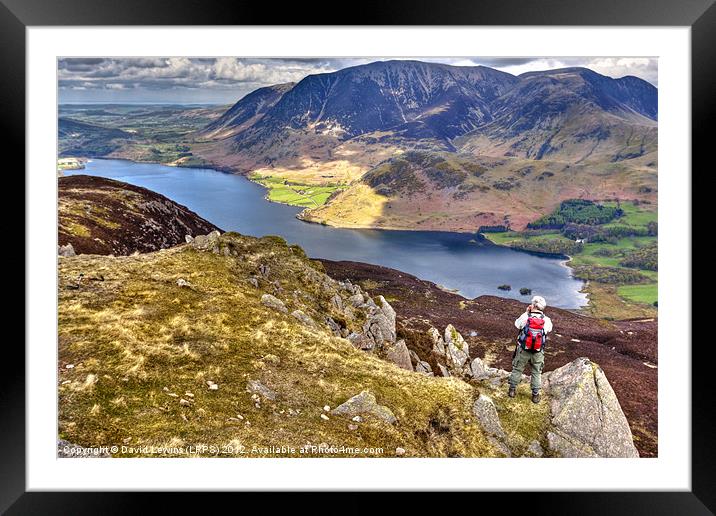 Crummock Water from Red Pike Framed Mounted Print by David Lewins (LRPS)