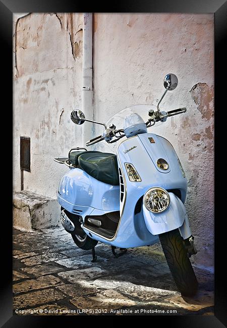 Vespa Scooter Framed Print by David Lewins (LRPS)