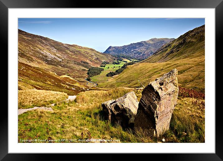 Grisedale Valley Cumbria Framed Mounted Print by David Lewins (LRPS)