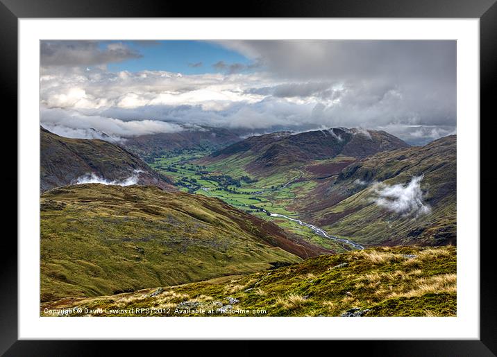 Great Langdale Valley - Cumbria Framed Mounted Print by David Lewins (LRPS)