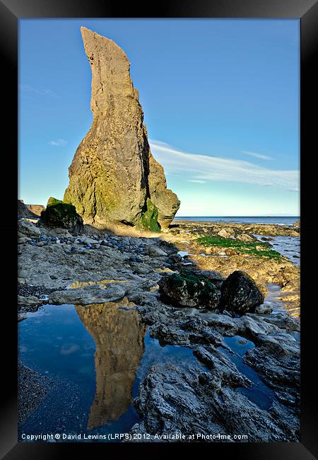 Sea Stack Reflection Framed Print by David Lewins (LRPS)