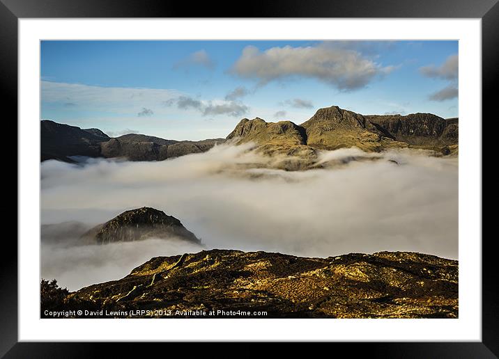 The Langdale Pikes Framed Mounted Print by David Lewins (LRPS)