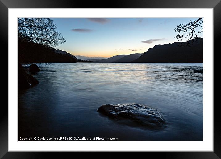 Ullswater Sunrise Framed Mounted Print by David Lewins (LRPS)
