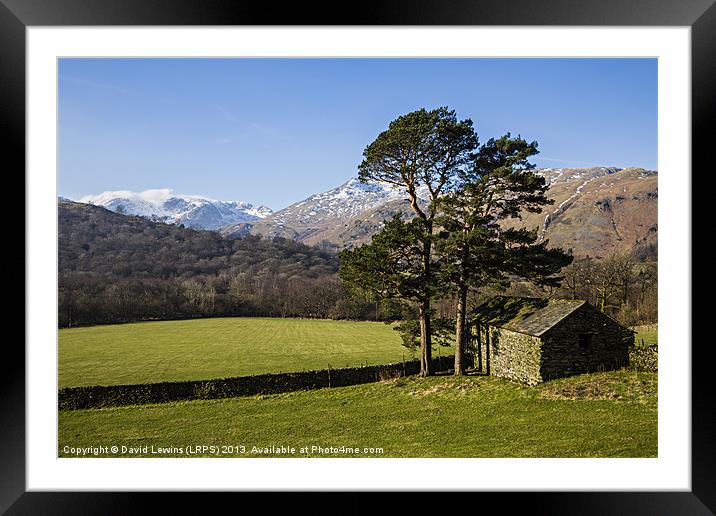 Rydal Head & Great Rigg Framed Mounted Print by David Lewins (LRPS)