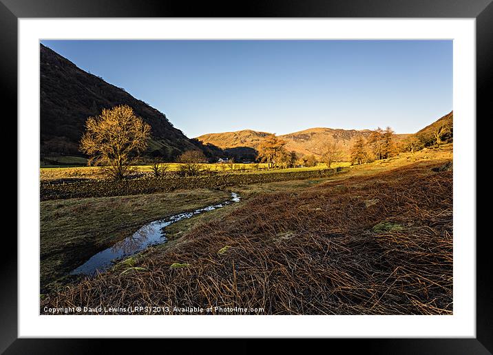 Borrowdale (Bathed in Sunlight) Framed Mounted Print by David Lewins (LRPS)