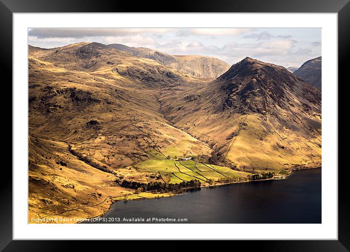 Yewbarrow - Wast Water Framed Mounted Print by David Lewins (LRPS)