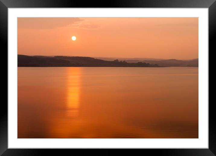 Sunset Derwent Reservoir Framed Mounted Print by David Lewins (LRPS)