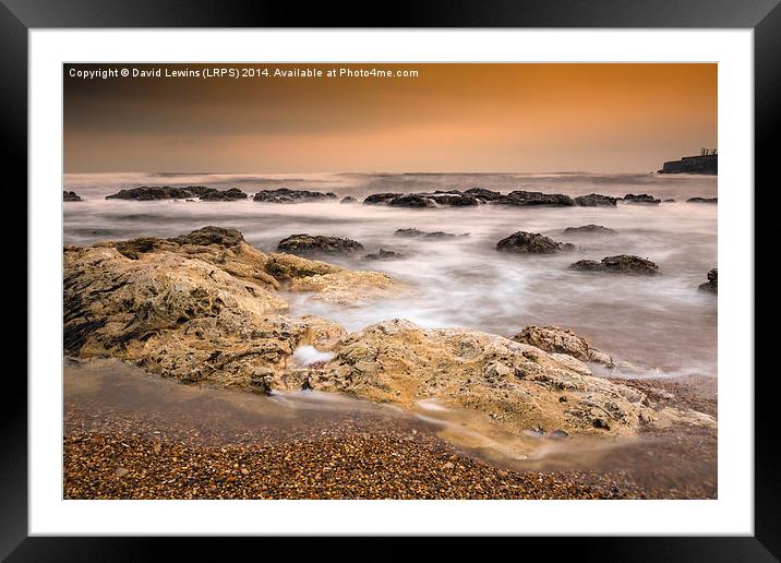 Morning Glow - Seaham Framed Mounted Print by David Lewins (LRPS)