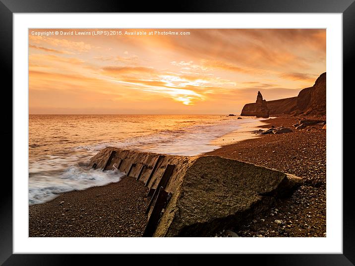 Chemical Beach - Sunrise Framed Mounted Print by David Lewins (LRPS)