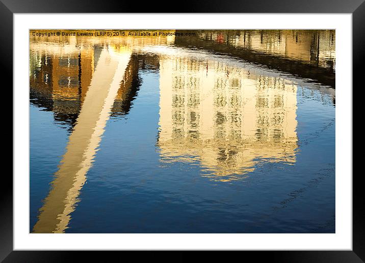 Quayside Reflections Framed Mounted Print by David Lewins (LRPS)